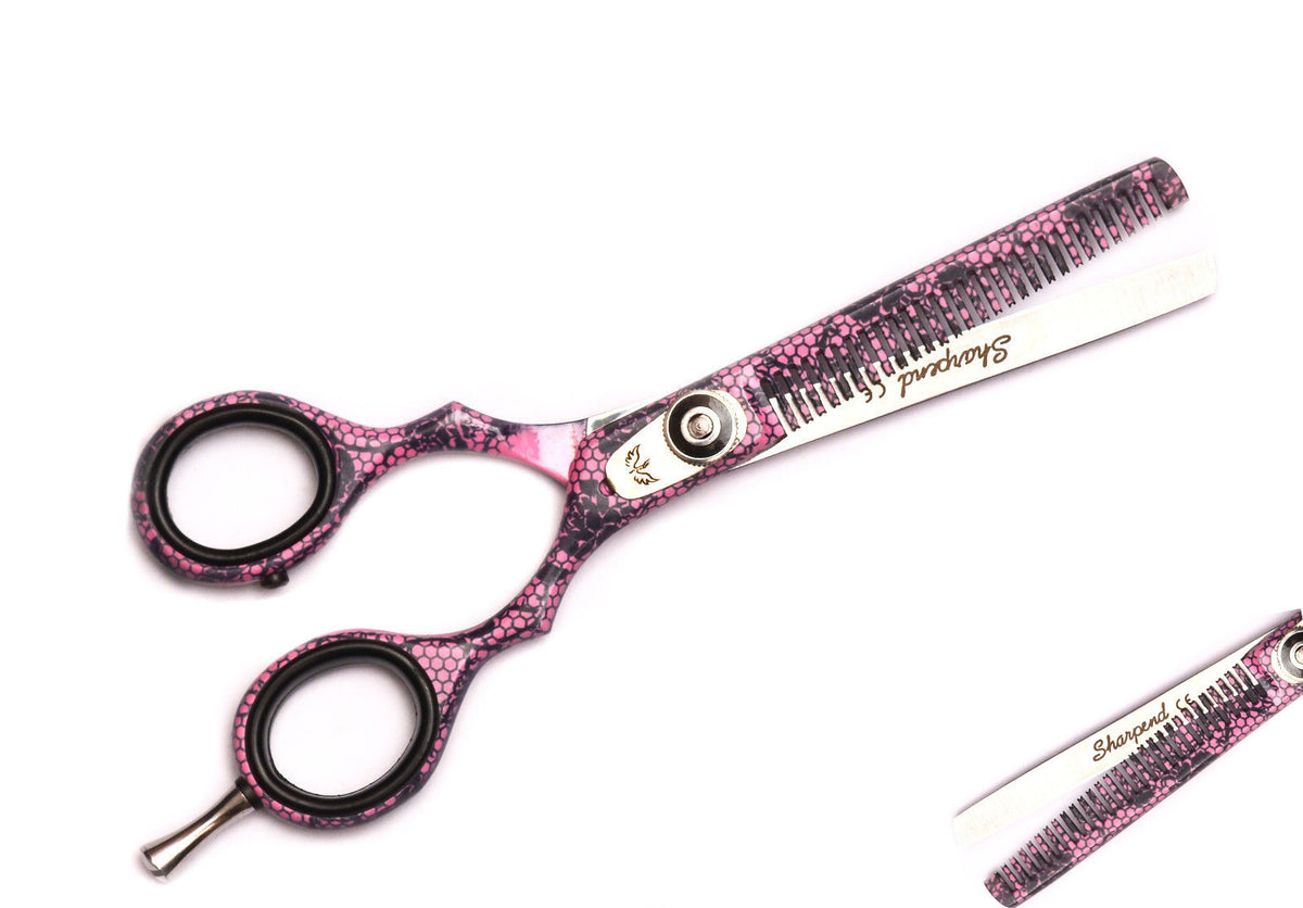 Professional Hairdressing Thinning & Cutting Scissors Set 5.5" - Purple