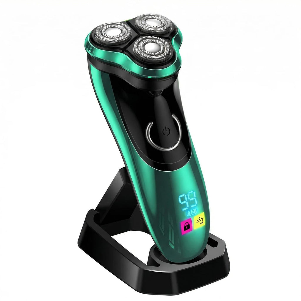 Cordless Waterproof Rotary Men’s Electric Shaver with Pop-Up Trimmer