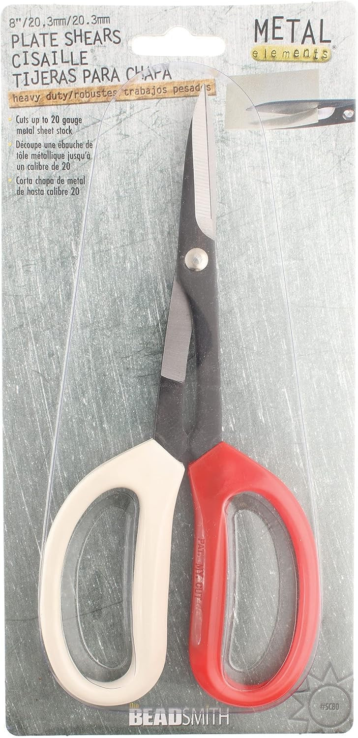Heavy Duty Metal Shears 8 Inch Carbon Steel Sheet Cutting Scissors
