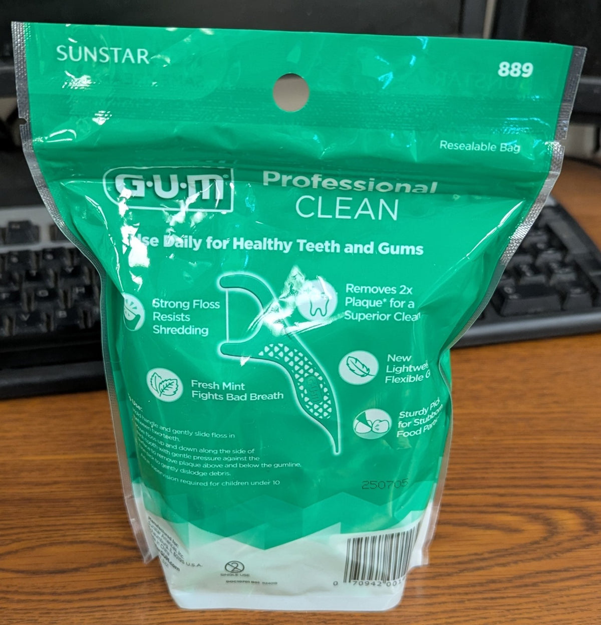 Bulk Floss Picks - Pack of 10 GUM Professional Clean 150 Count
