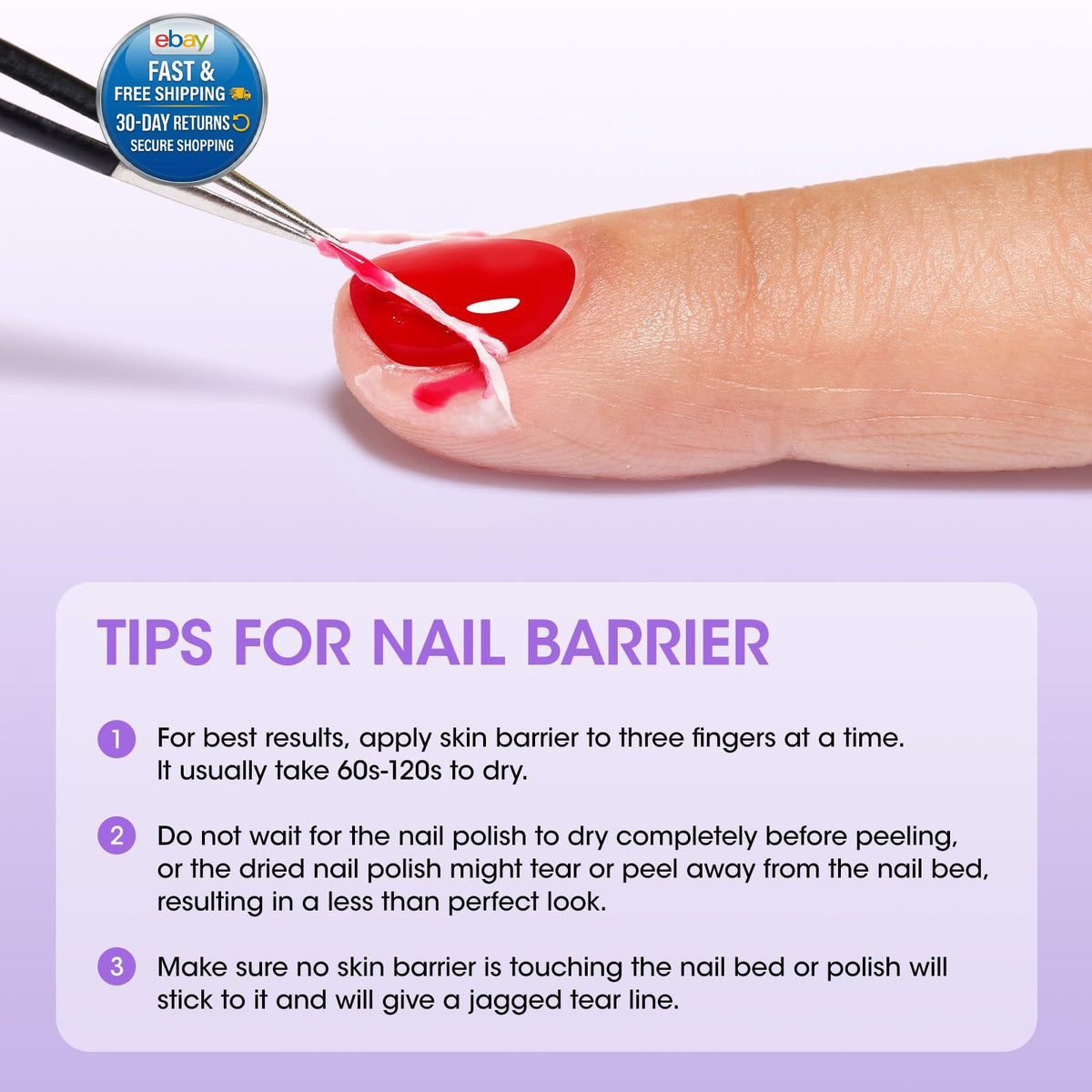 Liquid Latex for Nails 2 Pack, Peel Off Barrier for Nail Art, 1 Fl Oz