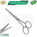 Nose Ear & Mustache Hair Remover Scissors 3.5-inch Stainless Steel Grooming Tool