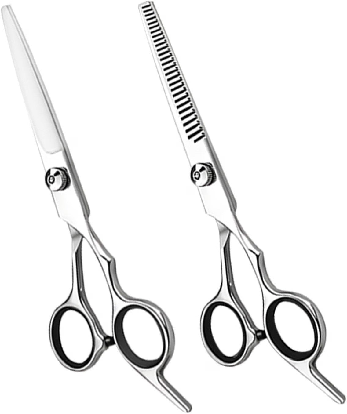 Professional Hair Cutting Scissors Set for Salon & Home Use - Thinning Shears, Adjustable Tension