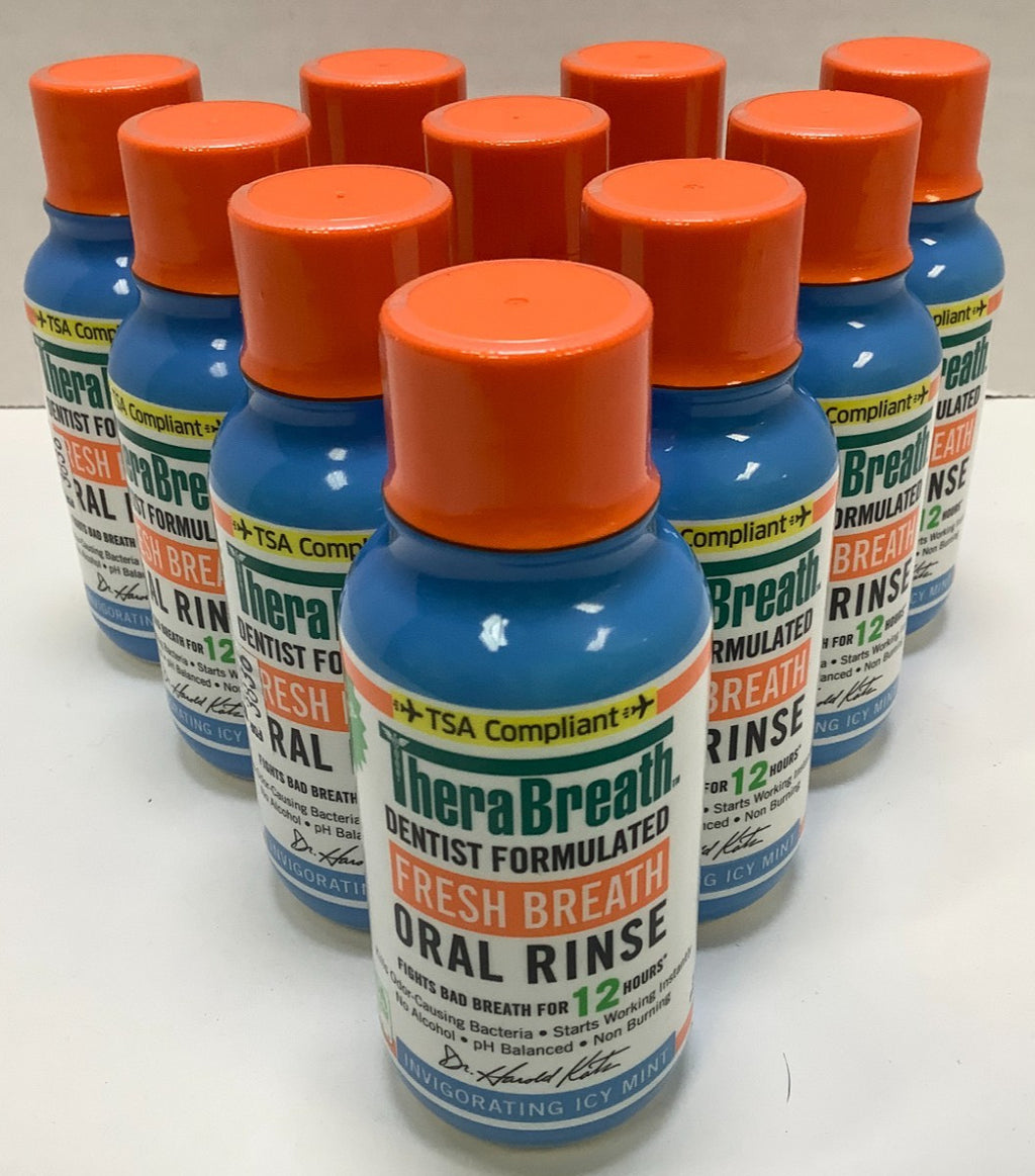 Oral Rinse Icy Mint 3oz Pack of 10 - Fresh Breath Mouthwash