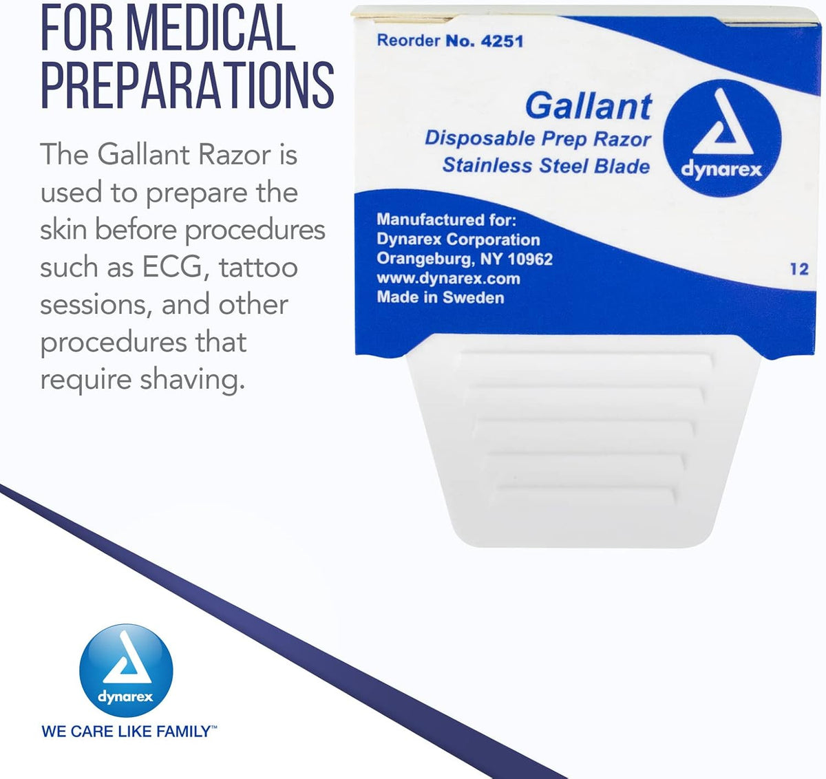 Disposable Surgical Prep Razors for Medical & ECG Skin Shaving - Pack of 50