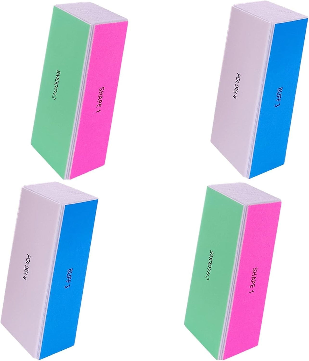 4 Pack Nail Buffer Blocks for Natural & Artificial Nails – Shine & Polish Tool