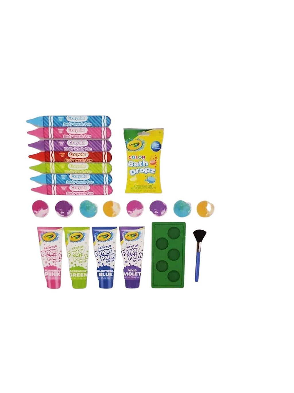 Crayola 30-Piece Kids Bath Activity Set with Bath Bombs & Washable Bath Pens