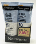 2 Pack SPF 70 Sunscreen Lotion - Dry Touch, Broad Spectrum Sun Protection