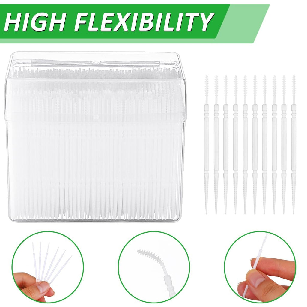 1100Pcs Oral Hygiene Toothpicks & Interdental Brushes - Food Grade Plastic