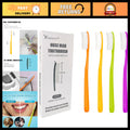 Extra Large Hard Bristle Toothbrush Set - Deep Cleaning, 4 Pack