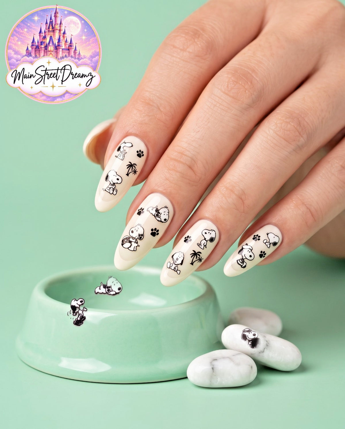 Snoopy 5D Nail Art Stickers - Peanuts Nail Decals for Manicure