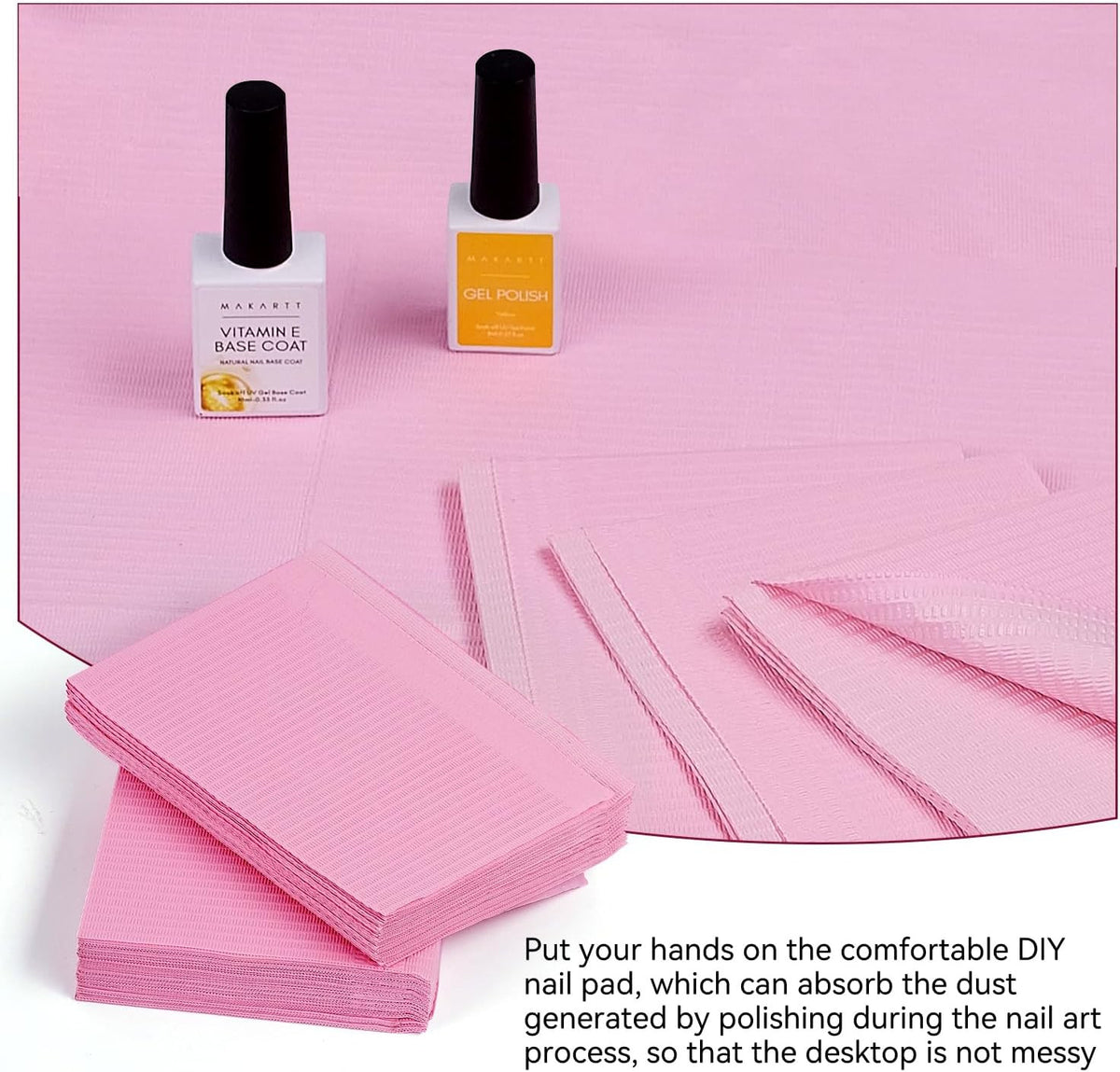 Disposable Nail Mat Set - Waterproof 18x13 Inches for Manicure & Pedicure