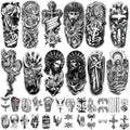 77 Sheets Temporary Tattoos Cross & Religious Designs for Women & Men