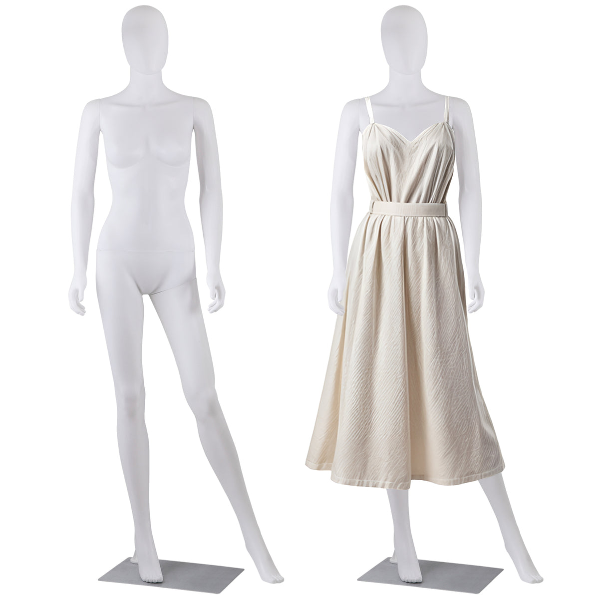 Female Full Body Dress Form Mannequin Adjustable White 70 Inches