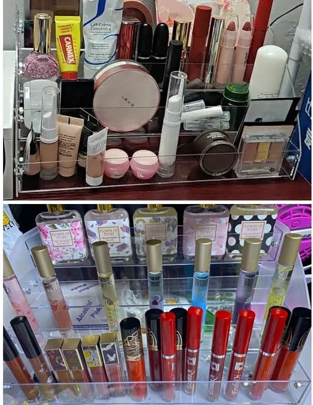Multi-Layer Nail Polish Organizer Wall-Mount Storage Case Clear Acrylic