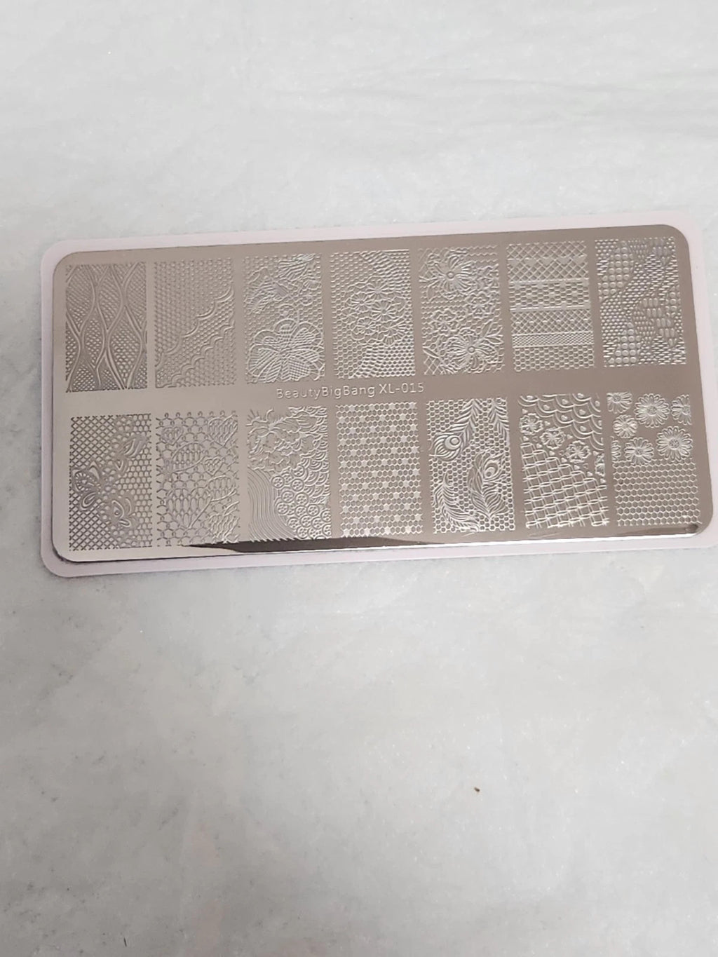 Nail Stamping Plate XL015 Florals & Lace for Nail Art