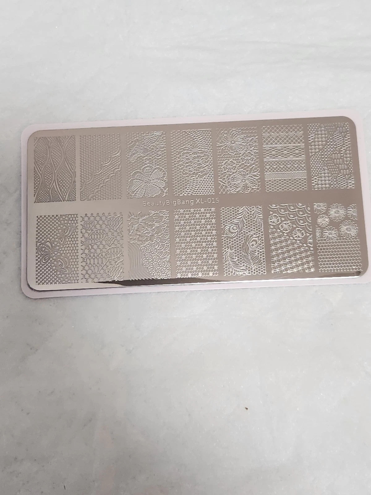 Nail Stamping Plate XL015 Florals & Lace for Nail Art