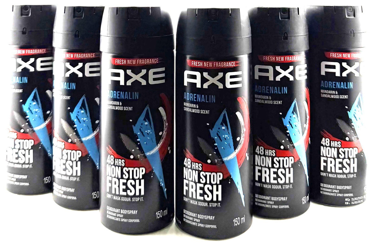 Men's Deodorant Body Spray - 6 Pack, 150ml, Long-Lasting Fresh Scent