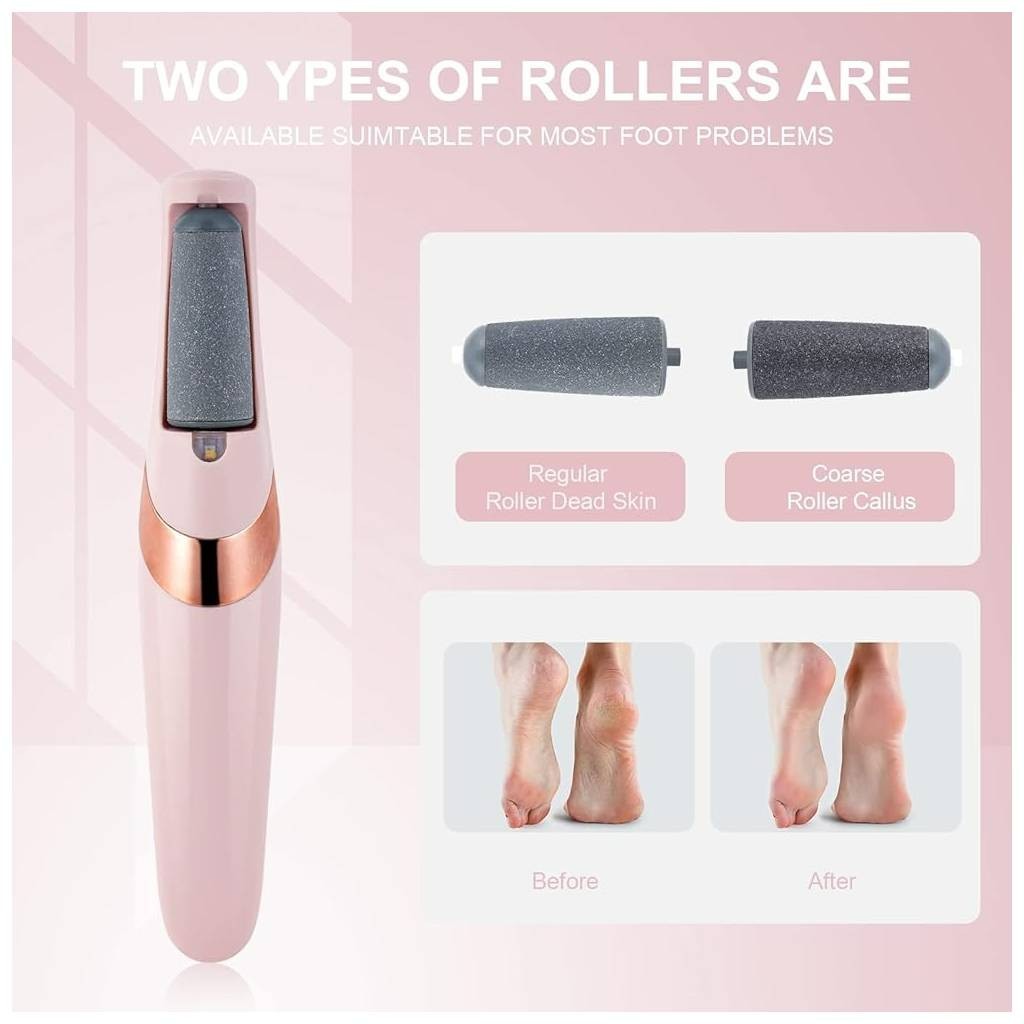 Rechargeable Electric Pedicure Tool for Feet Callus Remover with LED Light