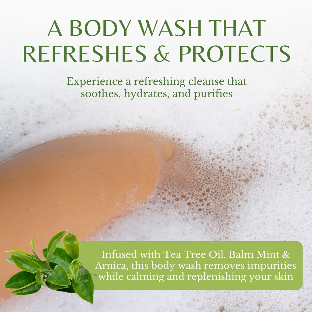 Tea Tree Body Wash for Itchy Skin Relief and Antifungal Care - Pack of 4