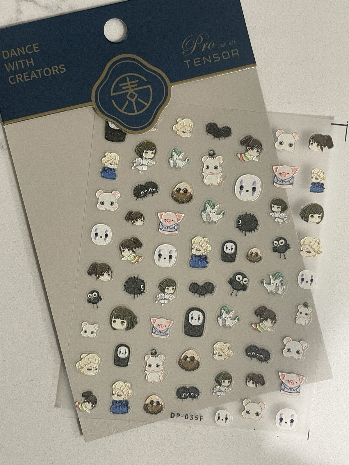 Ghibli 5D Anime Nail Stickers - Water-Resistant Nail Decals for Nail Art