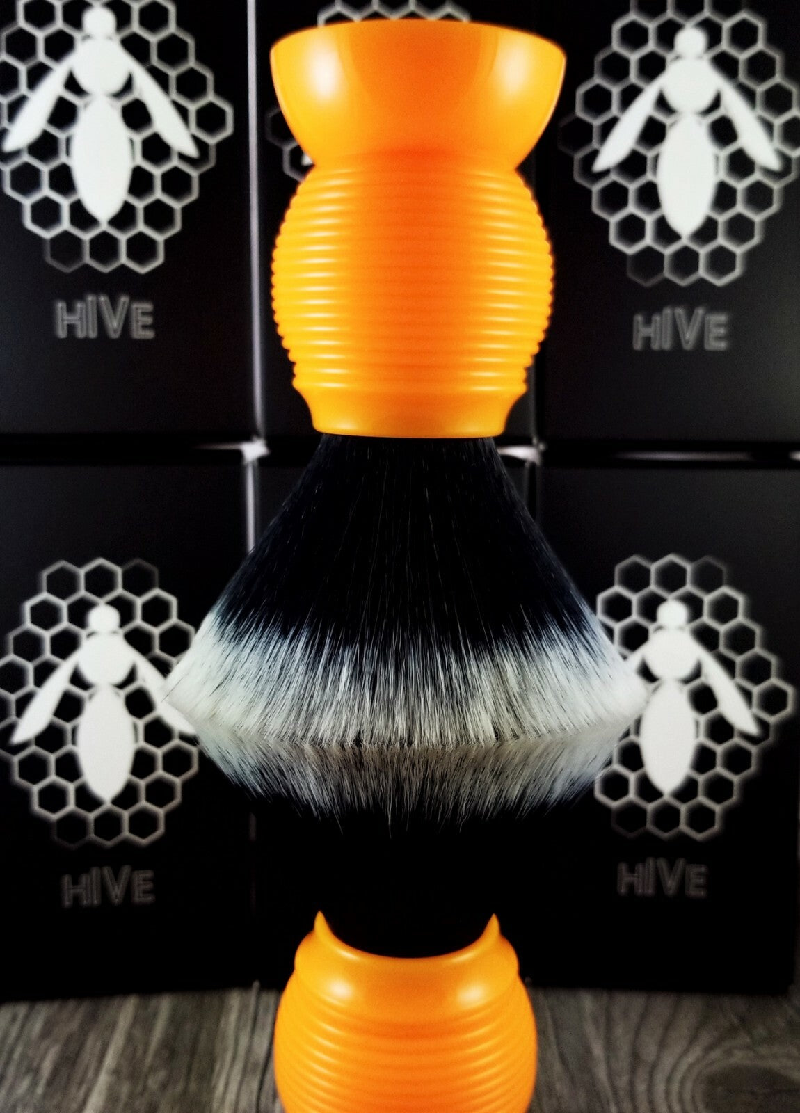Synthetic Tuxedo Beehive Shaving Brush 26mm Knot - Ivory or Butterscotch