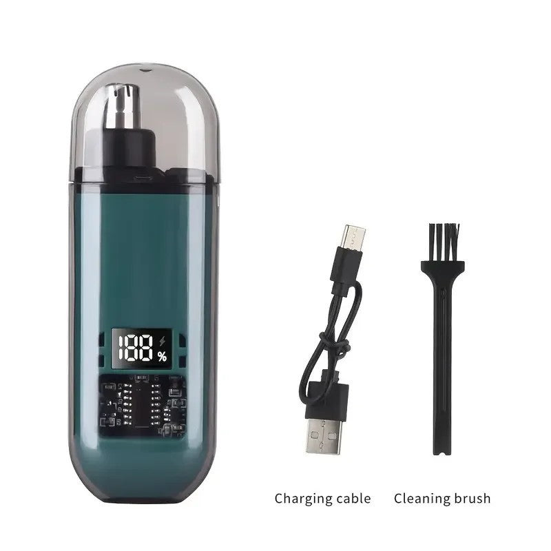 USB Rechargeable Nose & Ear Hair Trimmer for Men Portable Grooming Clipper