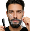 Men's Beard Trimming Kit with Shaper Template & Mini Comb | Grooming Accessories