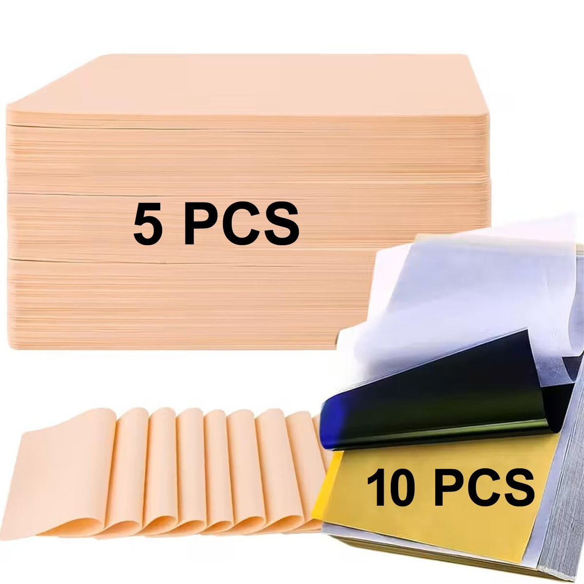 Tattoo Practice Skin Double-Sided 8x6 with Transfer Paper set (1mm) – blank reusable