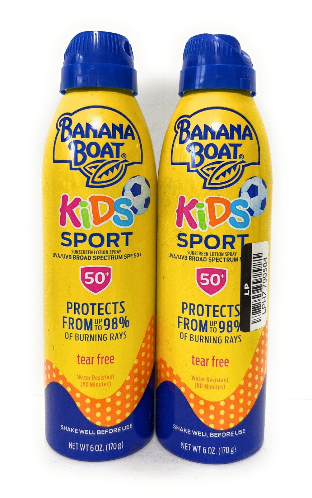 Set of 2 Kids SPF 50+ Sunscreen Spray Lotion - Water-Resistant, 6oz, Exp 2028