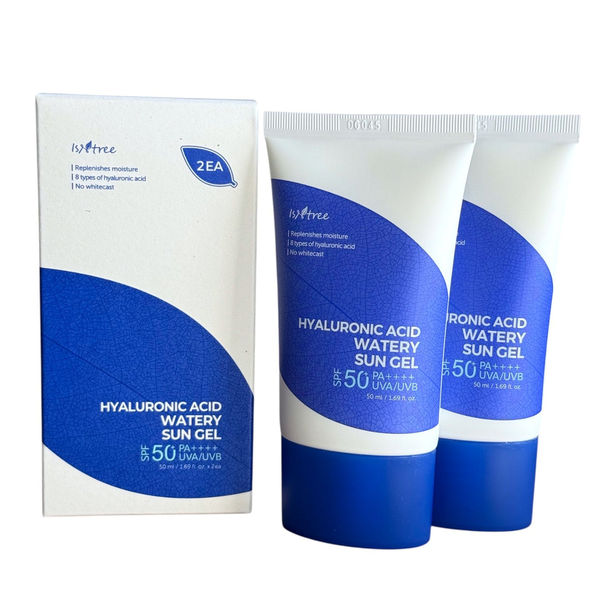 Hyaluronic Acid Sunscreen SPF50+ PA++++ Hydrating Sun Gel 50ml Duo Pack