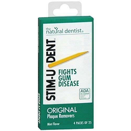 Plaque Removers 3-Pack of Wooden Dental Picks - Mint Flavor, Gum & Tooth Cleaner