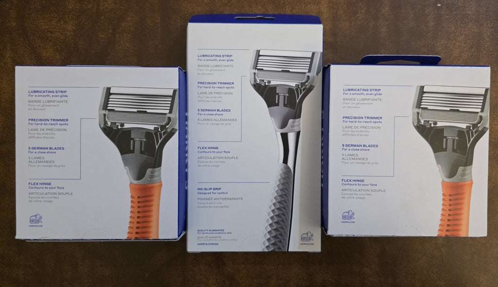 Harry’s 5-Blade Razor Set with Chrome Handle & 26 Cartridges - Men's Grooming