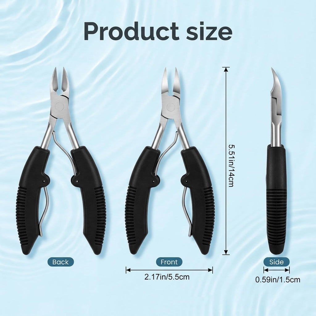 Heavy Duty Toenail Clippers for Ingrown & Thick Nails - Stainless Steel