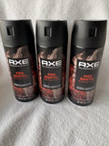 Axe Fine Fragrance Body Spray Fire Santal 4 Oz 72H Fresh 3 Pack