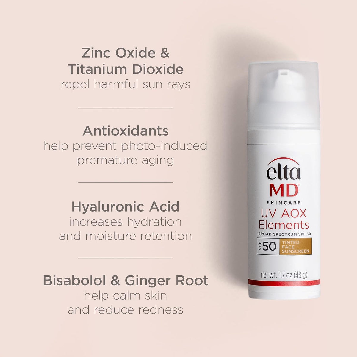 SPF50 Mineral Sunscreen Moisturizer with Zinc & Titanium Dioxide - 48g
