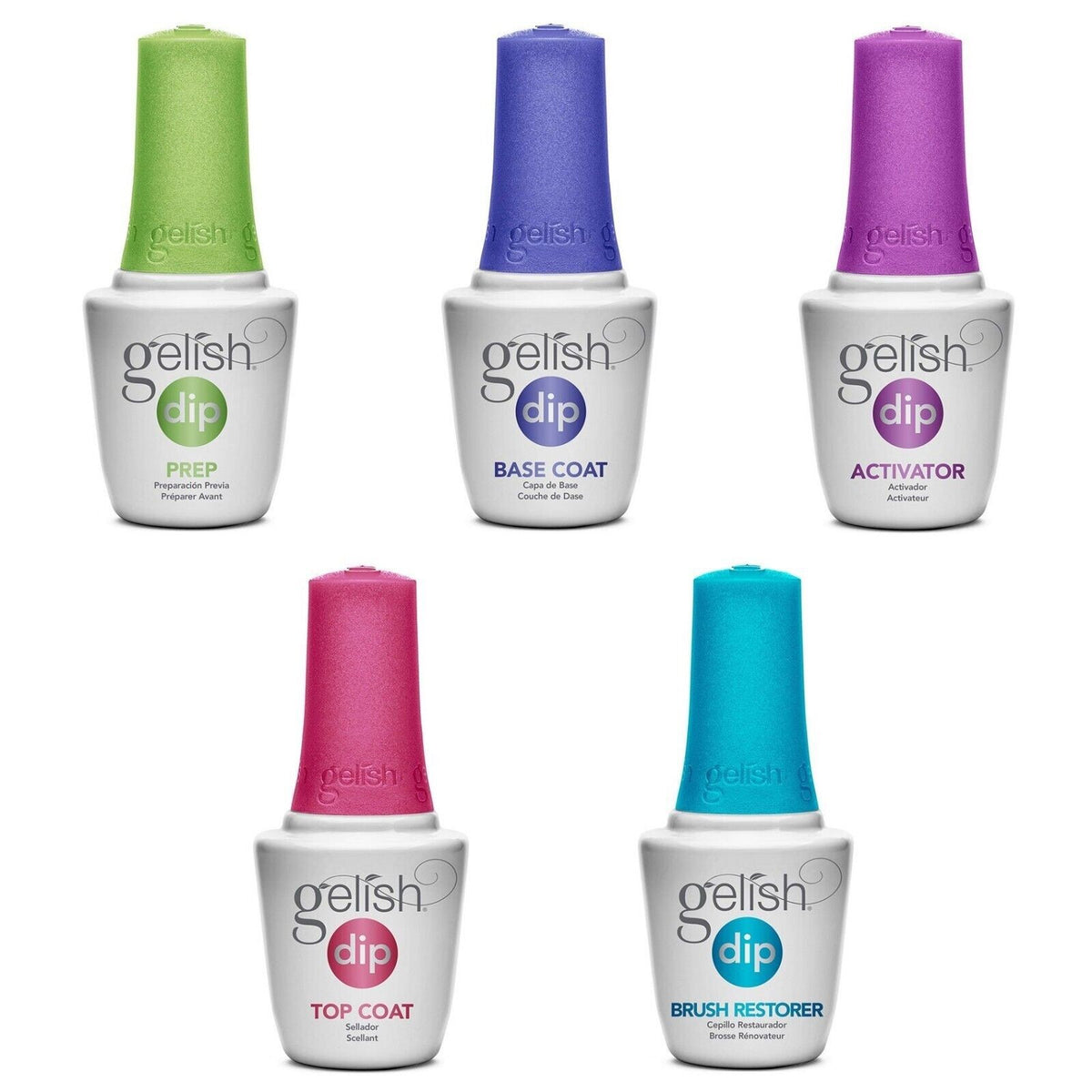 Gelish Dip Powder Nail Starter Kit with 5 Essential Bottles - Long-Lasting Manicure