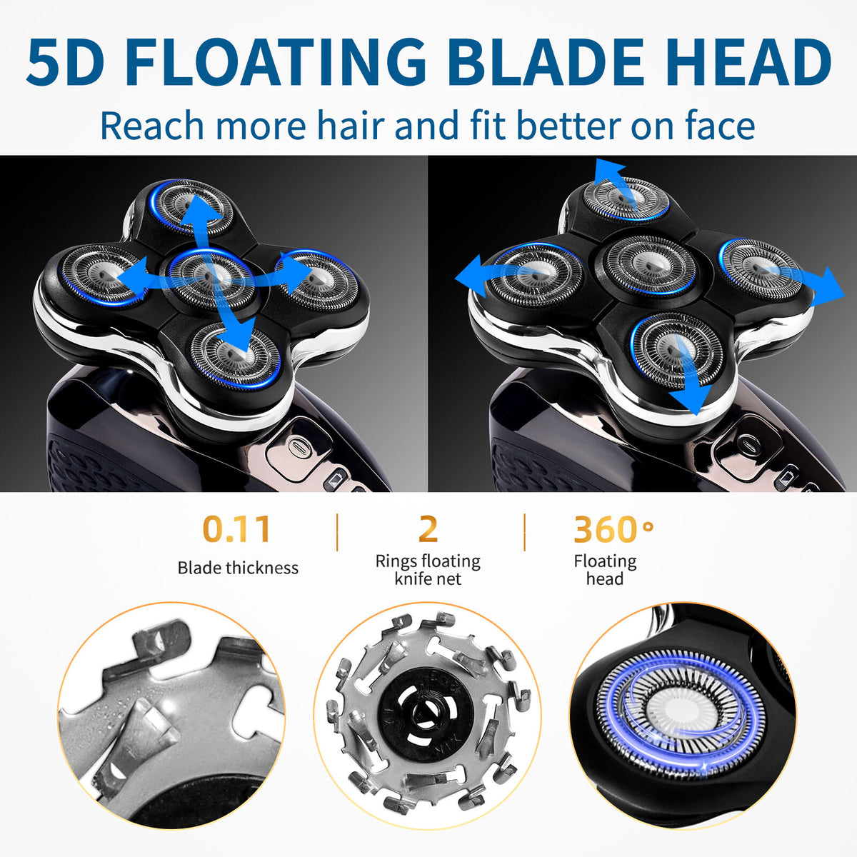 Replacement Shaver Head for Remington Balder Pro XR7000 XR1500 XR1501 - 66% More Cutting Heads