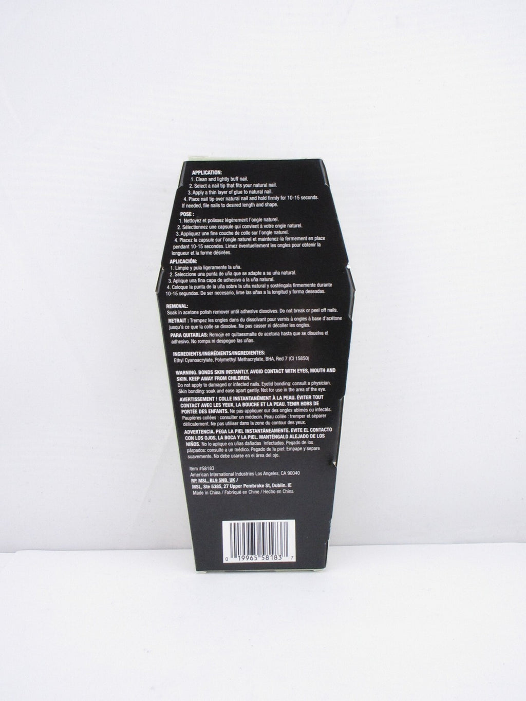 Skeleton Crew Glue-On Nail Tips 28 Count - 2 Pack with Glue for Manicure
