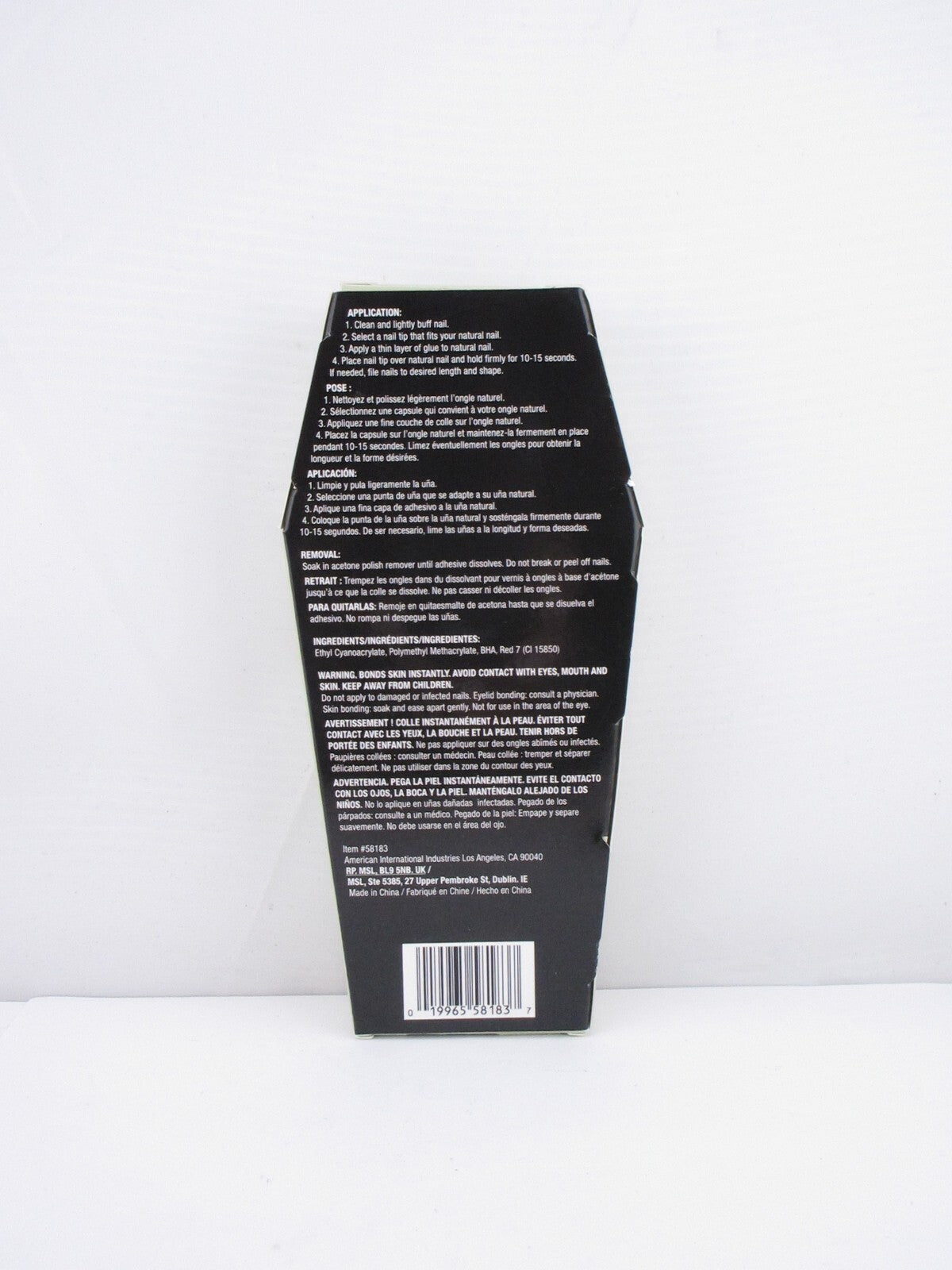 Skeleton Crew Glue-On Nail Tips 28 Count - 2 Pack with Glue for Manicure
