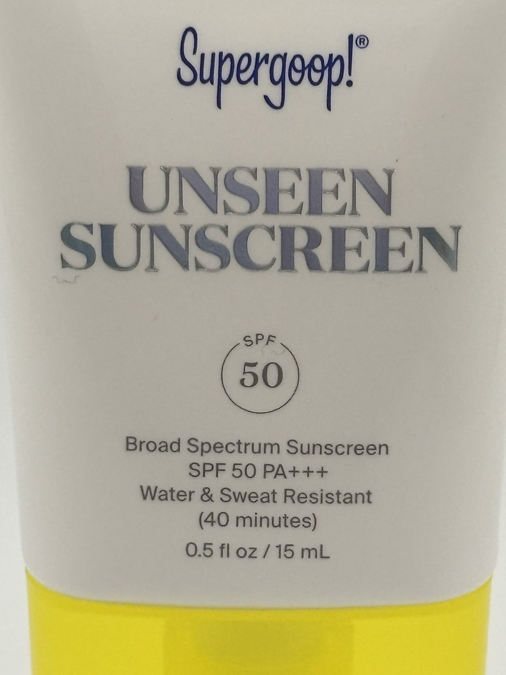 Supergoop Unseen Sunscreen SPF 50 Travel Size 15ml - Invisible, Hydrating & Broad Spectrum UV Protection