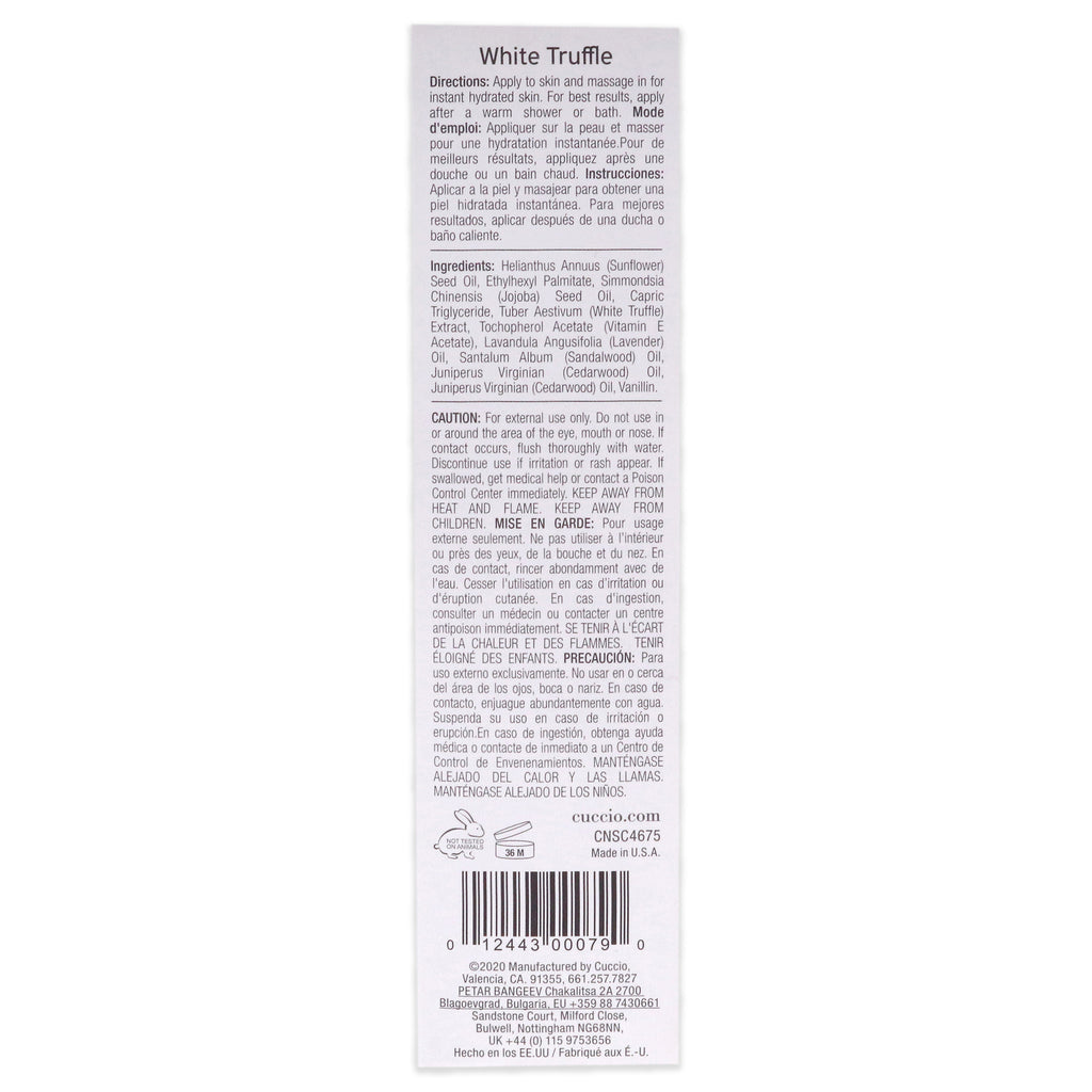 Unisex White Truffle Dry Body Oil - Nourishing Hydrating Skin Care - 3.38 oz