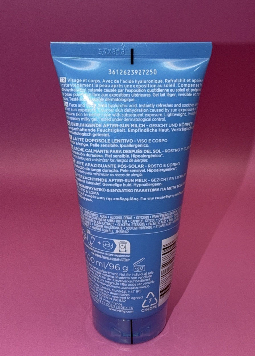 Vichy After-Sun Soothing Milk for Face & Body 100ml - Gentle Hydration