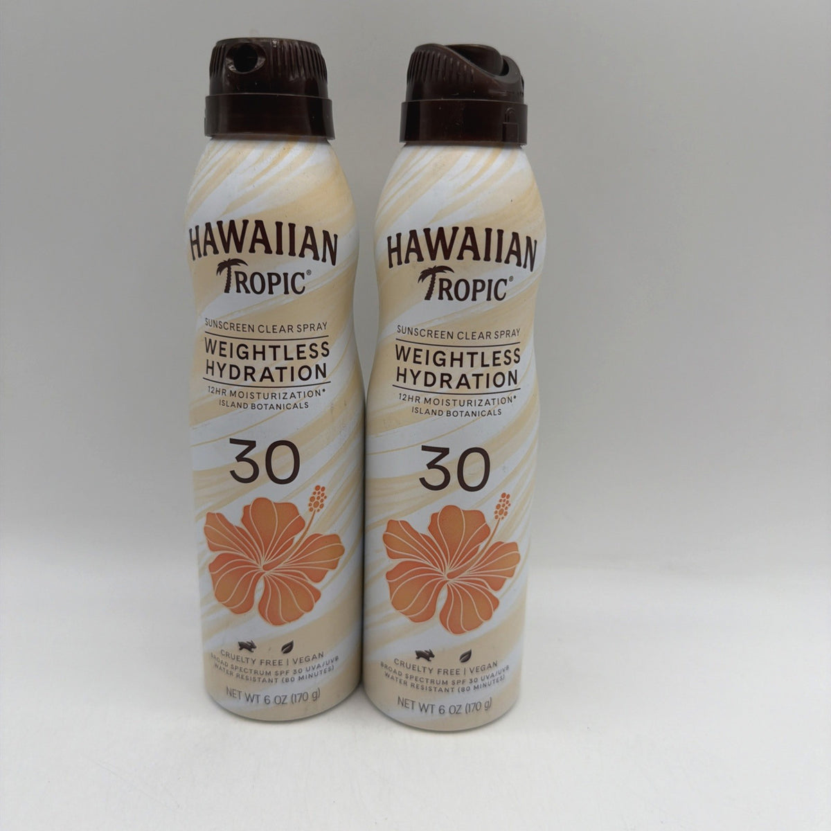 Hawaiian Tropic SPF 30 Weightless Hydration Sunscreen Spray 6oz 2 Pack
