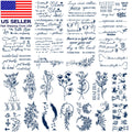 Semi-Permanent Tattoo Sheets for Women - 30 Inspirational Word Designs