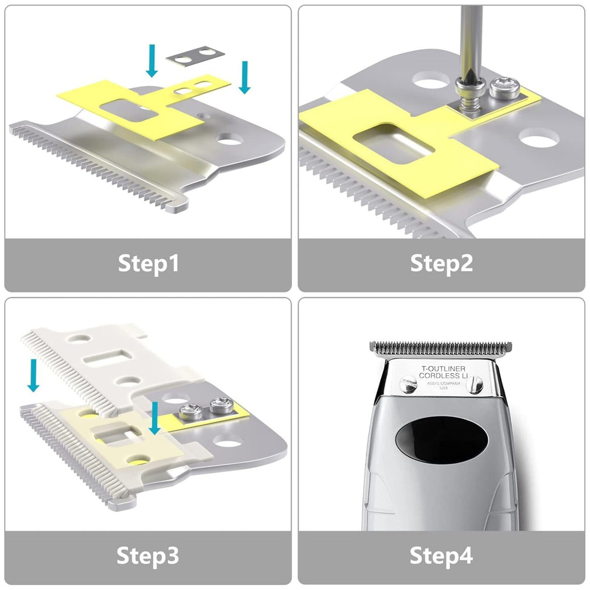 Hair Clipper Blade Kit Replacement for Trimmer & Grooming Devices