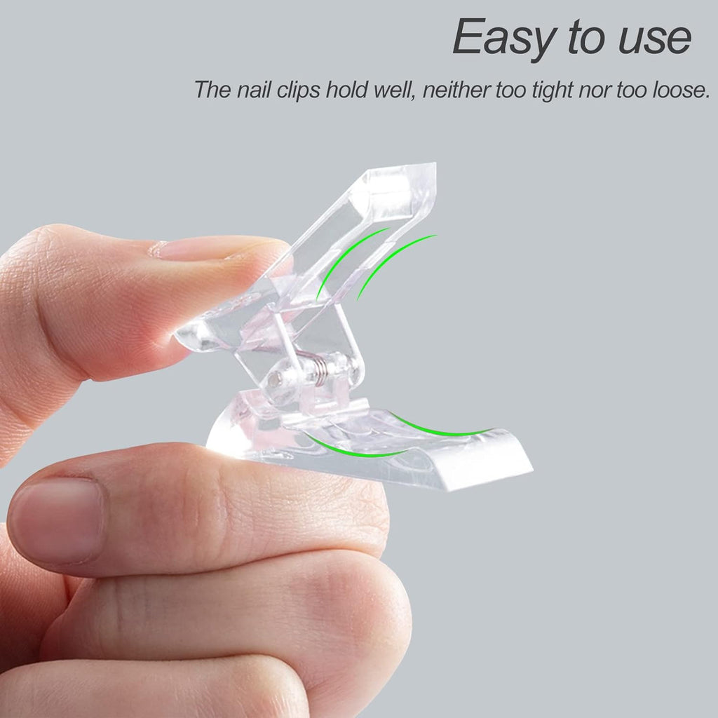10PCS Nail Tips Clip for Gel Nail Extensions and Shaping - Manicure Clamp Set