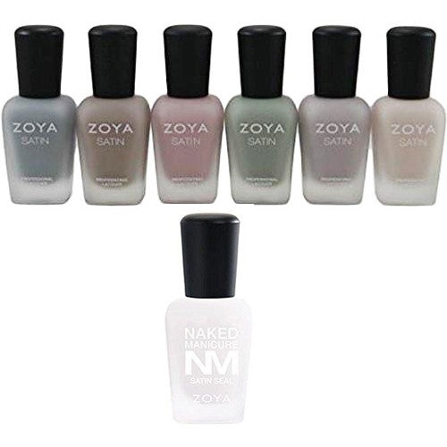 Zoya Satin Nail Polish Collection with Free Top Coat - Natural Satin Shades