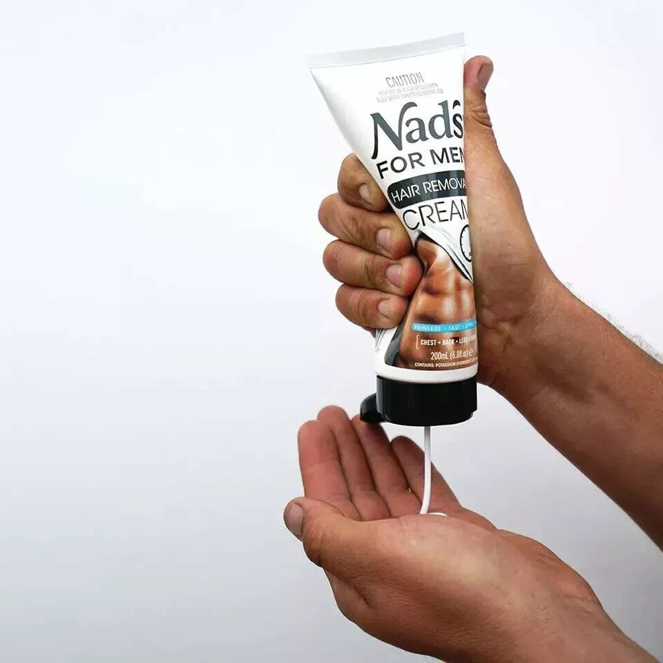 Men's Hair Removal Cream for Body and Face - Painless, Fast-Acting, Long-Lasting