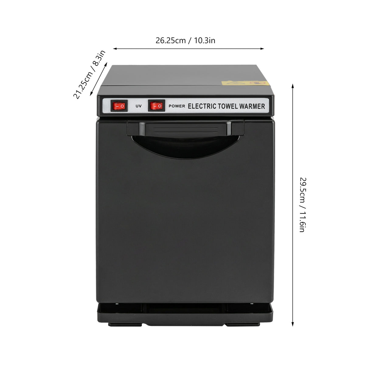 Electric Towel Warmer & UV Sterilizer Cabinet for Hygienic Towels - Black